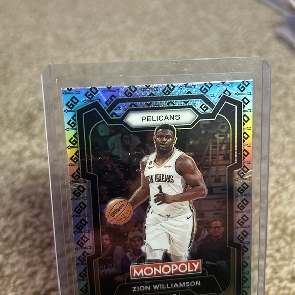 Zion Williamson NBA Monopoly Panini Prizm Go #55 Basketball Card New Orleans - Picture 3 of 4